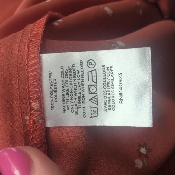 Loft Sleeveless Orange Button Down Blouse - Picture 4 of 4